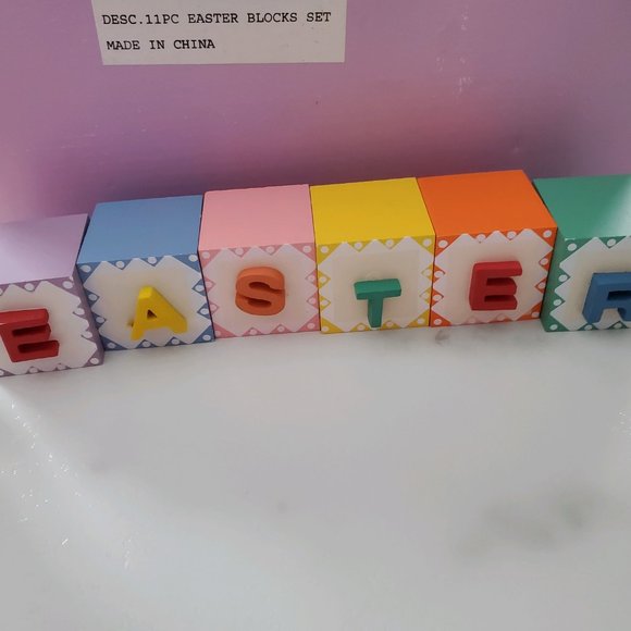 Happy Easter Bunnies & Blocks Set - Picture 6 of 11